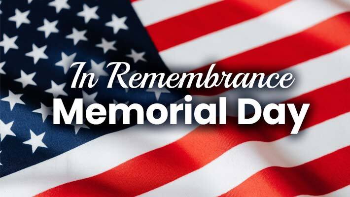 In remembrance, Memorial Day. U S Flag.
