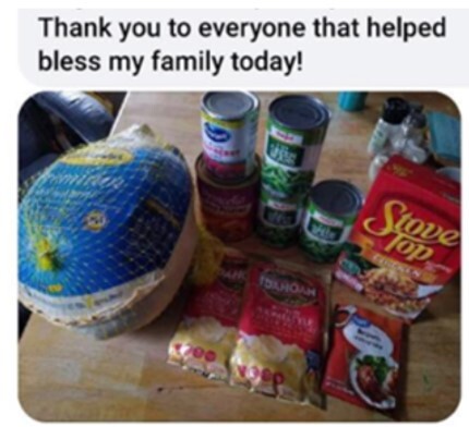 A Facebook Post from a resident thanking everyone who contributed to this project.